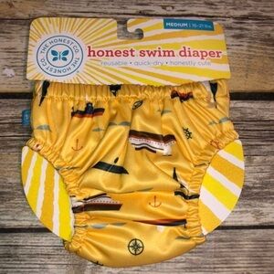 Honest company Swim Diaper - Yellow Nautical Design 16-21 pounds